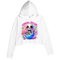 Cereal Killer Breakfast Cereal Bowl Cereals Skull Skeleton Halloween Costumes Crop Fleece Hoodie