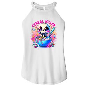 Cereal Killer Breakfast Cereal Bowl Cereals Skull Skeleton Halloween Costumes Women's Perfect Tri Rocker Tank