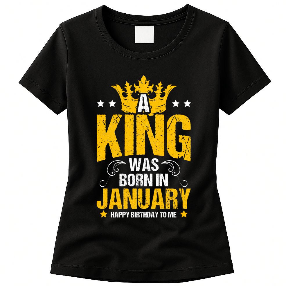 Cute King Birthday Royalty Party Design Gift Womens T-Shirt