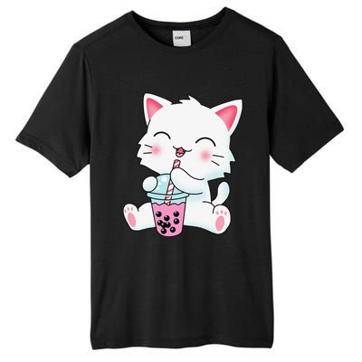 Cute Kawaii Bubble Tea Tshirt Boba Milk Tea Anime Cat Tall Fusion ChromaSoft Performance T-Shirt