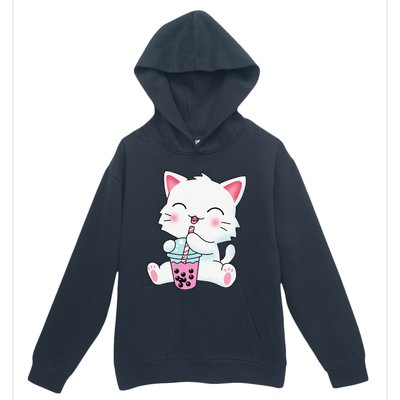 Cute Kawaii Bubble Tea Tshirt Boba Milk Tea Anime Cat Urban Pullover Hoodie