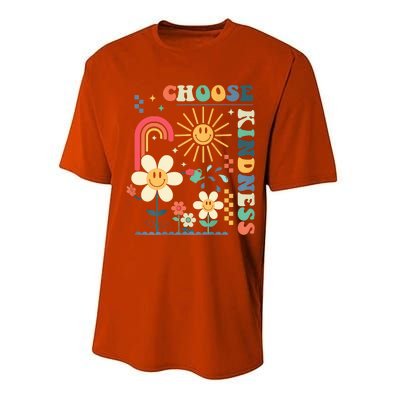 Choose Kindness Be Kind Inspirational Performance Sprint T-Shirt