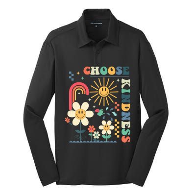 Choose Kindness Be Kind Inspirational Silk Touch Performance Long Sleeve Polo