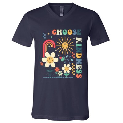 Choose Kindness Be Kind Inspirational V-Neck T-Shirt