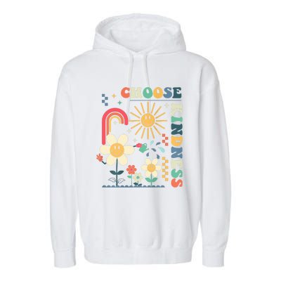 Choose Kindness Be Kind Inspirational Garment-Dyed Fleece Hoodie