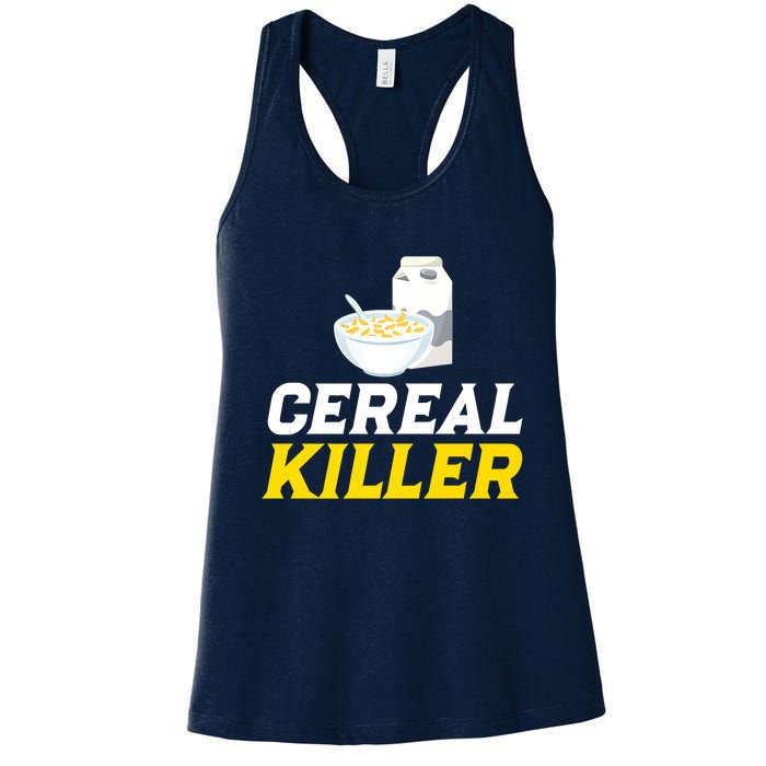 Cereal Killer Breakfast Lover Funny Women's Racerback Tank