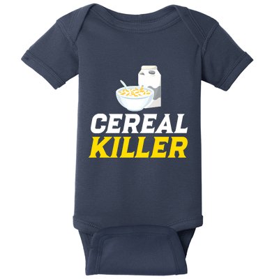 Cereal Killer Breakfast Lover Funny Baby Bodysuit