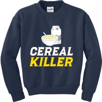 Cereal Killer Breakfast Lover Funny Kids Sweatshirt