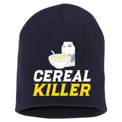 Cereal Killer Breakfast Lover Funny Short Acrylic Beanie