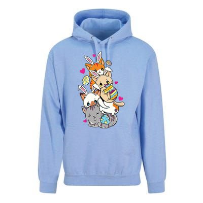 Cute Kawaii Cat Kitten Bunny Lover Easter Egg Hunting Unisex Surf Hoodie