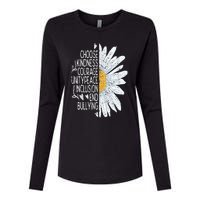 Choose Kindness Courage Sunflower Orange Anti Bullying Womens Cotton Relaxed Long Sleeve T-Shirt