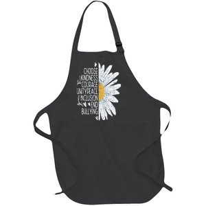 Choose Kindness Courage Sunflower Orange Anti Bullying Full-Length Apron With Pockets