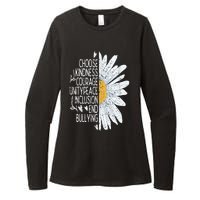 Choose Kindness Courage Sunflower Orange Anti Bullying Womens CVC Long Sleeve Shirt