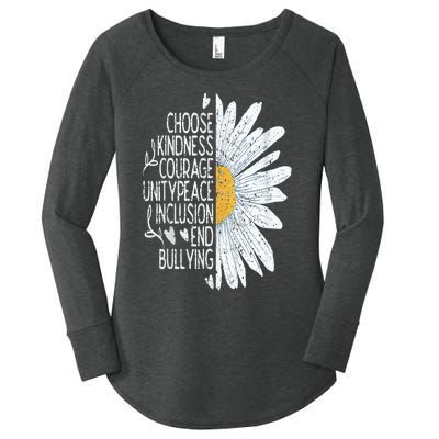 Choose Kindness Courage Sunflower Orange Anti Bullying Women's Perfect Tri Tunic Long Sleeve Shirt