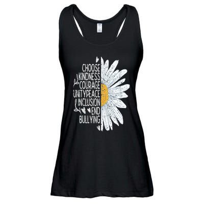 Choose Kindness Courage Sunflower Orange Anti Bullying Ladies Essential Flowy Tank