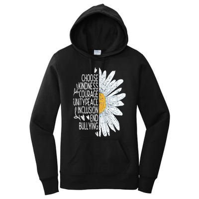 Choose Kindness Courage Sunflower Orange Anti Bullying Women's Pullover Hoodie