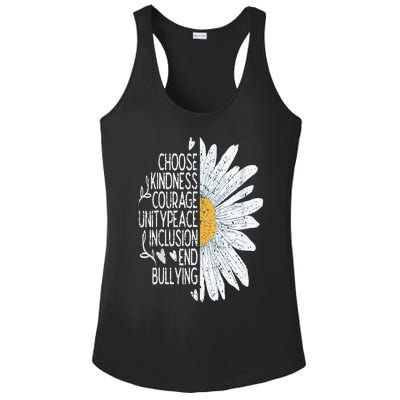 Choose Kindness Courage Sunflower Orange Anti Bullying Ladies PosiCharge Competitor Racerback Tank