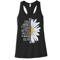 Choose Kindness Courage Sunflower Orange Anti Bullying Women's Racerback Tank