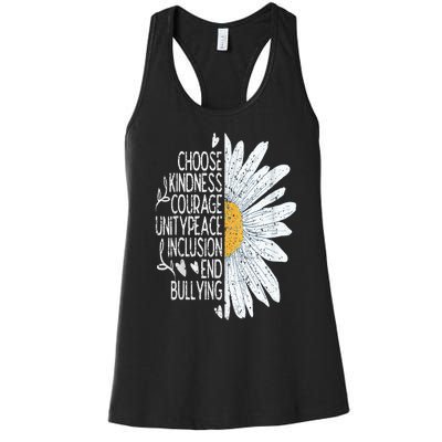 Choose Kindness Courage Sunflower Orange Anti Bullying Women's Racerback Tank