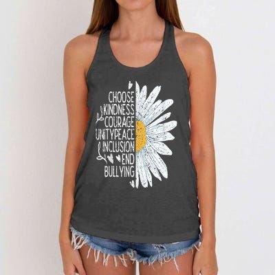 Choose Kindness Courage Sunflower Orange Anti Bullying Women's Knotted Racerback Tank