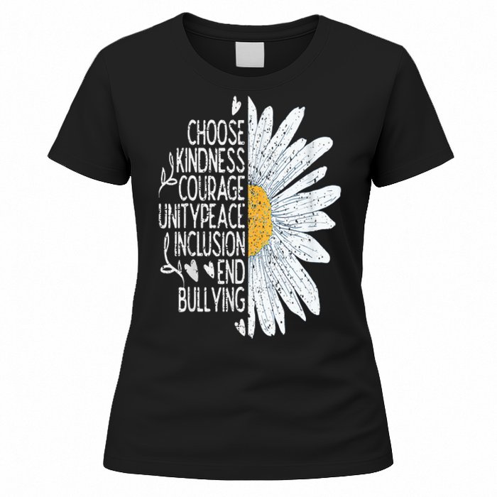 Choose Kindness Courage Sunflower Orange Anti Bullying Women's T-Shirt