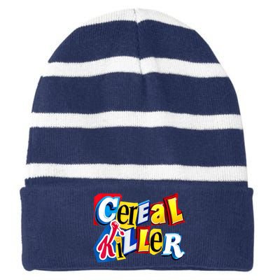 Cereal Killer Striped Beanie with Solid Band