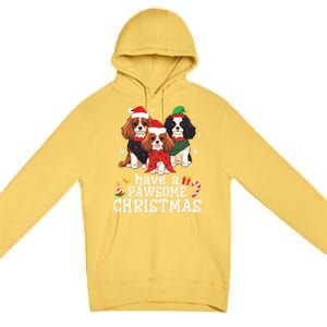 Cavalier King Charles Spaniel Dogs Have A Pawsome Christmas Gift Premium Pullover Hoodie