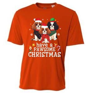 Cavalier King Charles Spaniel Dogs Have A Pawsome Christmas Gift Cooling Performance Crew T-Shirt