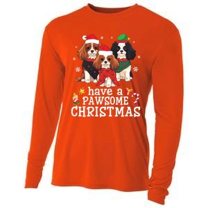 Cavalier King Charles Spaniel Dogs Have A Pawsome Christmas Gift Cooling Performance Long Sleeve Crew