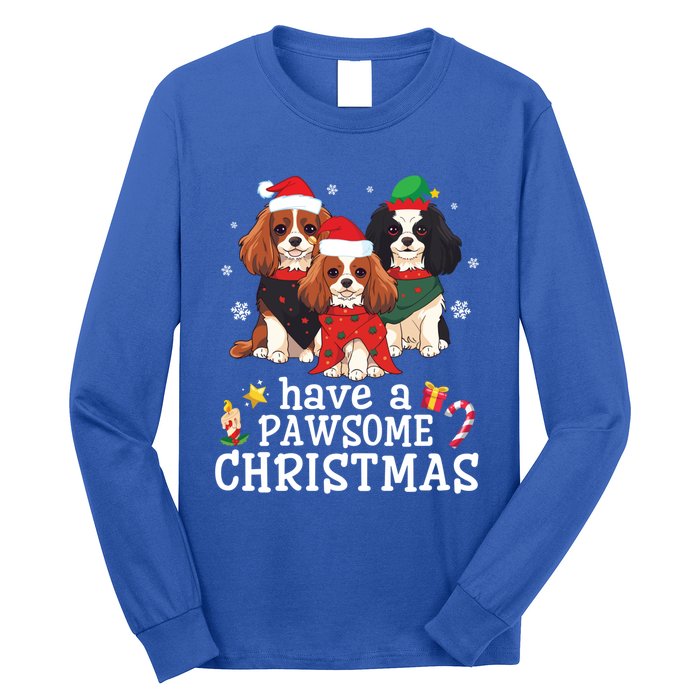 Cavalier King Charles Spaniel Dogs Have A Pawsome Christmas Gift Long Sleeve Shirt