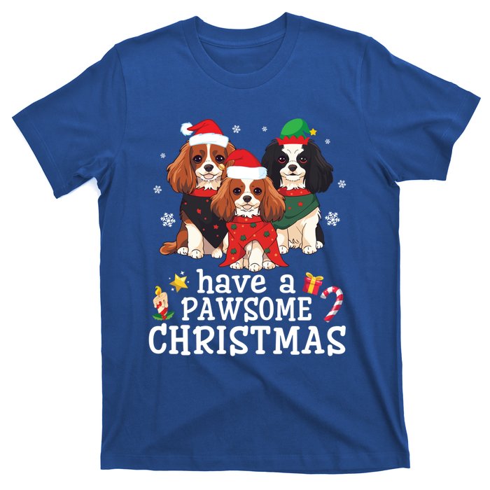 Cavalier King Charles Spaniel Dogs Have A Pawsome Christmas Gift T-Shirt