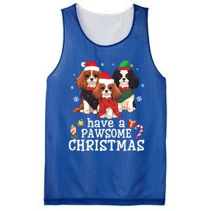 Cavalier King Charles Spaniel Dogs Have A Pawsome Christmas Gift Mesh Reversible Basketball Jersey Tank