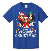 Cavalier King Charles Spaniel Dogs Have A Pawsome Christmas Gift Kids T-Shirt