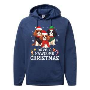 Cavalier King Charles Spaniel Dogs Have A Pawsome Christmas Gift Performance Fleece Hoodie