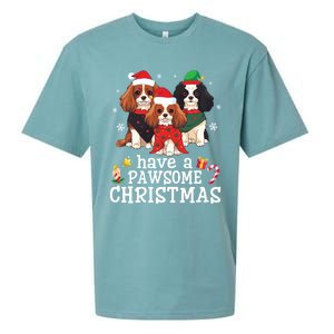 Cavalier King Charles Spaniel Dogs Have A Pawsome Christmas Gift Sueded Cloud Jersey T-Shirt