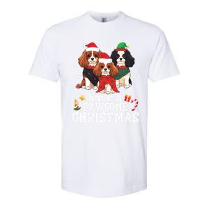 Cavalier King Charles Spaniel Dogs Have A Pawsome Christmas Gift Softstyle CVC T-Shirt