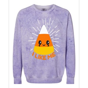 Cute Kawaii Candy Corn I Like Me Thanksgiving & Christmas Colorblast Crewneck Sweatshirt