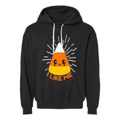 Cute Kawaii Candy Corn I Like Me Thanksgiving & Christmas Garment-Dyed Fleece Hoodie