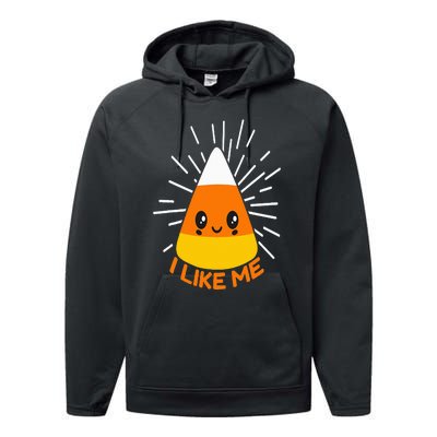 Cute Kawaii Candy Corn I Like Me Thanksgiving & Christmas Performance Fleece Hoodie