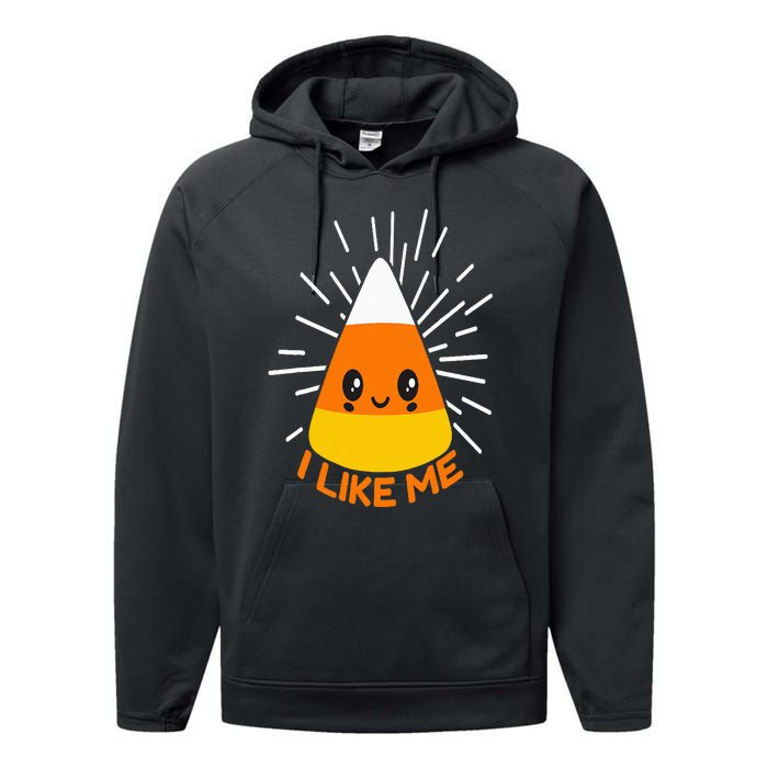 Cute Kawaii Candy Corn I Like Me Thanksgiving & Christmas Performance Fleece Hoodie