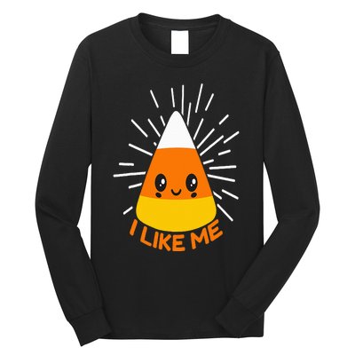 Cute Kawaii Candy Corn I Like Me Thanksgiving & Christmas Long Sleeve Shirt