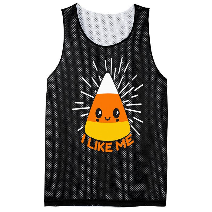 Cute Kawaii Candy Corn I Like Me Thanksgiving & Christmas Mesh Reversible Basketball Jersey Tank