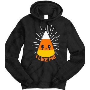 Cute Kawaii Candy Corn I Like Me Thanksgiving & Christmas Tie Dye Hoodie