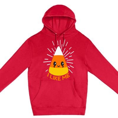 Cute Kawaii Candy Corn I Like Me Thanksgiving & Christmas Premium Pullover Hoodie