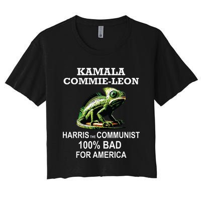 Comrade Kamala Commie Leon Commieleon Communist Harris Women's Crop Top Tee