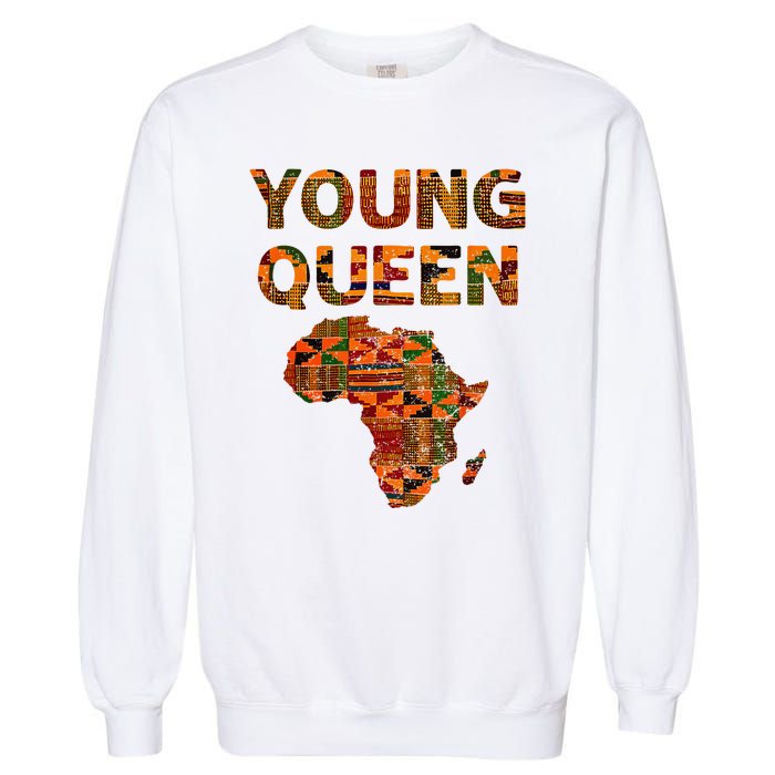 Cool Kente Cloth Art African Print African Queen Garment-Dyed Sweatshirt