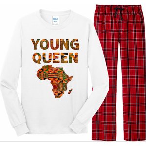 Cool Kente Cloth Art African Print African Queen Long Sleeve Pajama Set