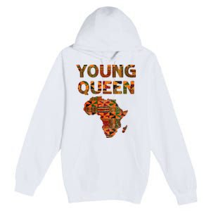 Cool Kente Cloth Art African Print African Queen Premium Pullover Hoodie