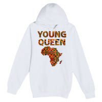 Cool Kente Cloth Art African Print African Queen Premium Pullover Hoodie