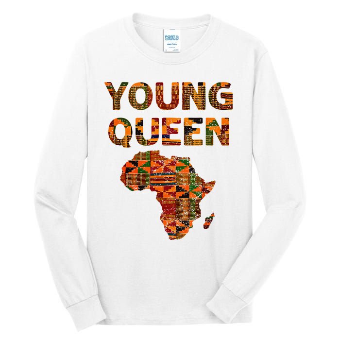 Cool Kente Cloth Art African Print African Queen Tall Long Sleeve T-Shirt